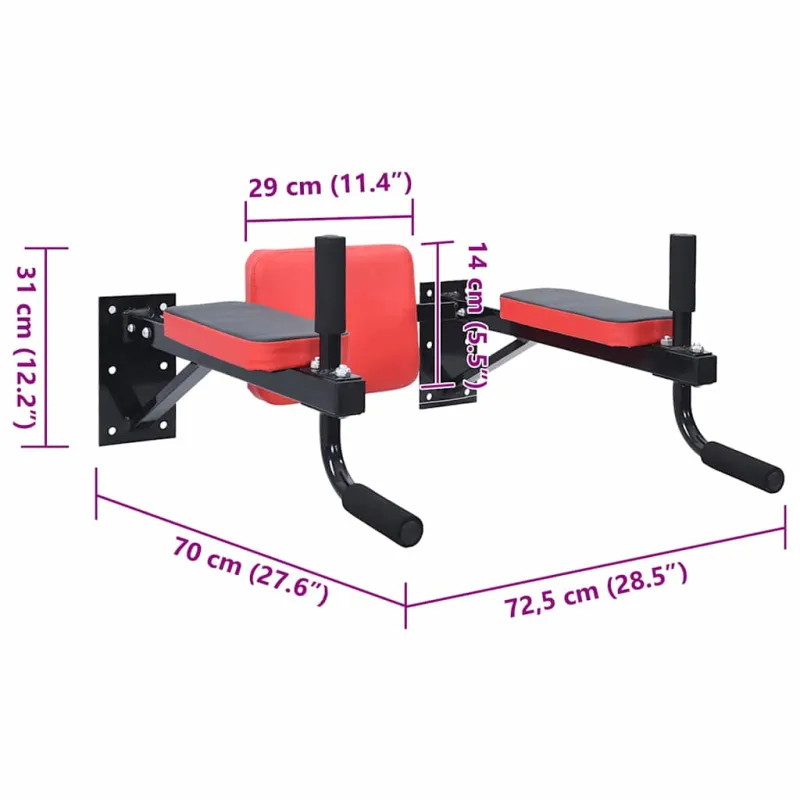 Dip stotis Juoda ir raudona 72,5 x 70 x 31 cm