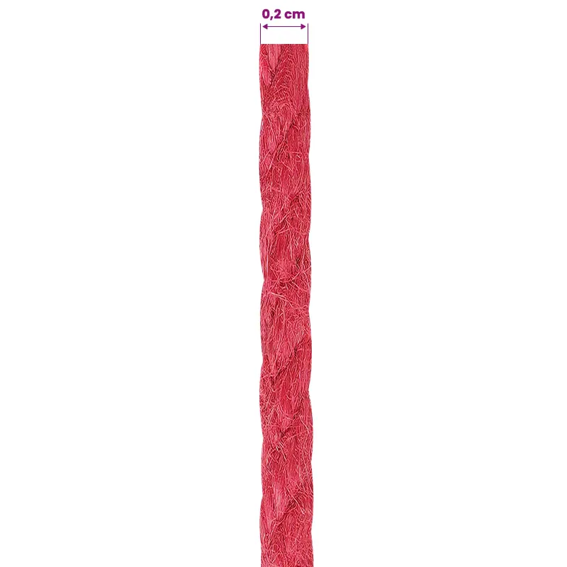 Džiuto virvė 2 pcs Raudona 100% Tossa jutas