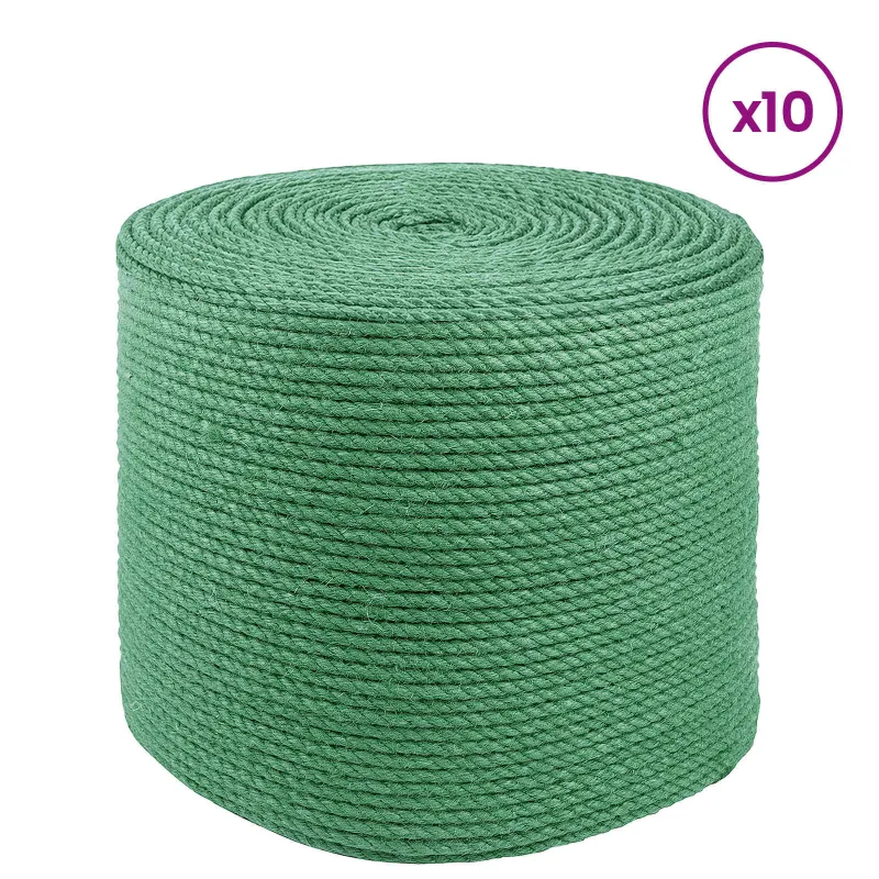Džiuto virvė 10 pcs Žalia 100% Tossa jutas