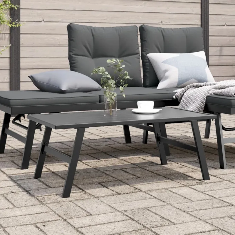 Sodo kohvstend, must, 90x45x35cm, terasest