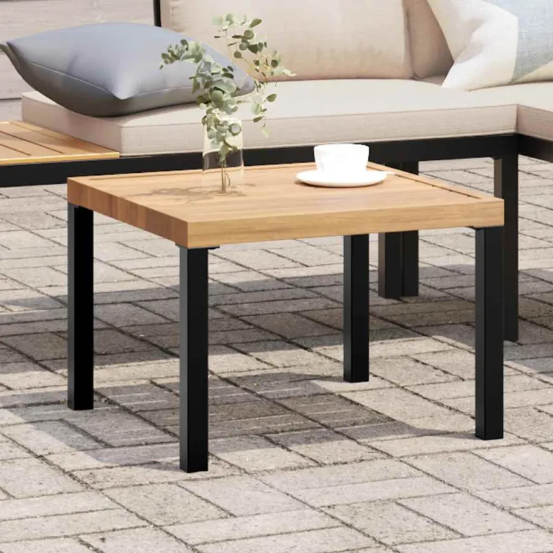 Sodo kohvstend, must, 55x55x39,5 cm, terasest
