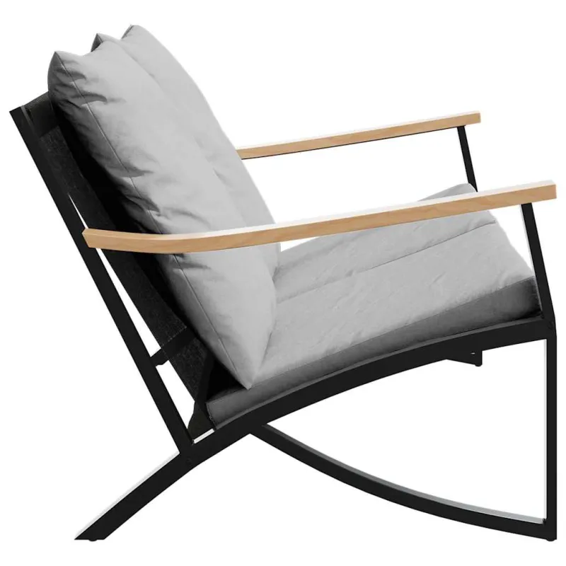 Sodo suoliukas pehmusteella, musta, 120 cm, teräs