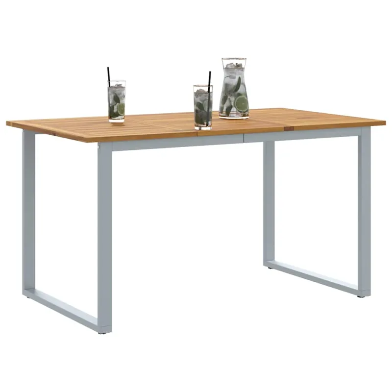 Sodo pöytä Pilka 140 x 80 x 75 cm Kestävä akatsiak wood
