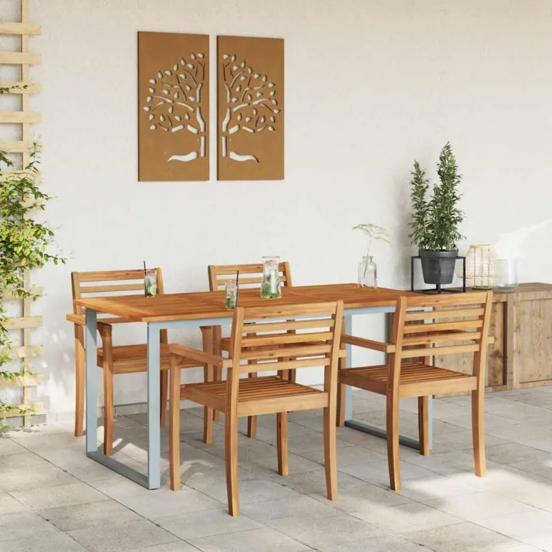 Sodo pöytä Pilka 160 x 80 x 75 cm Kestävä akatsiakarmi