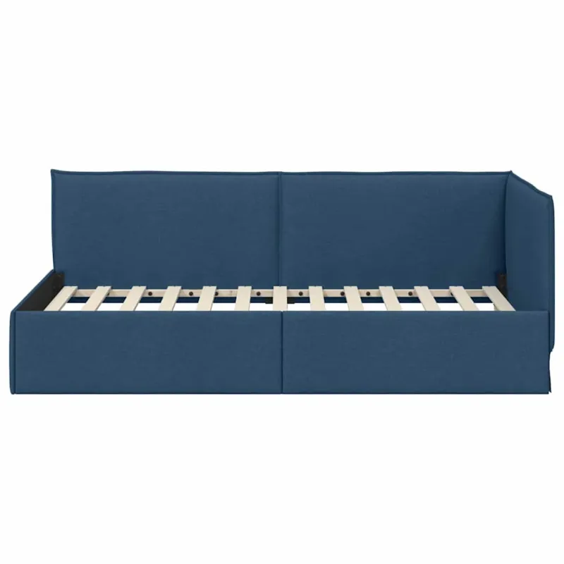 Kampinė lovos konstrukcija Mėlyna 80 x 200 cm audinys