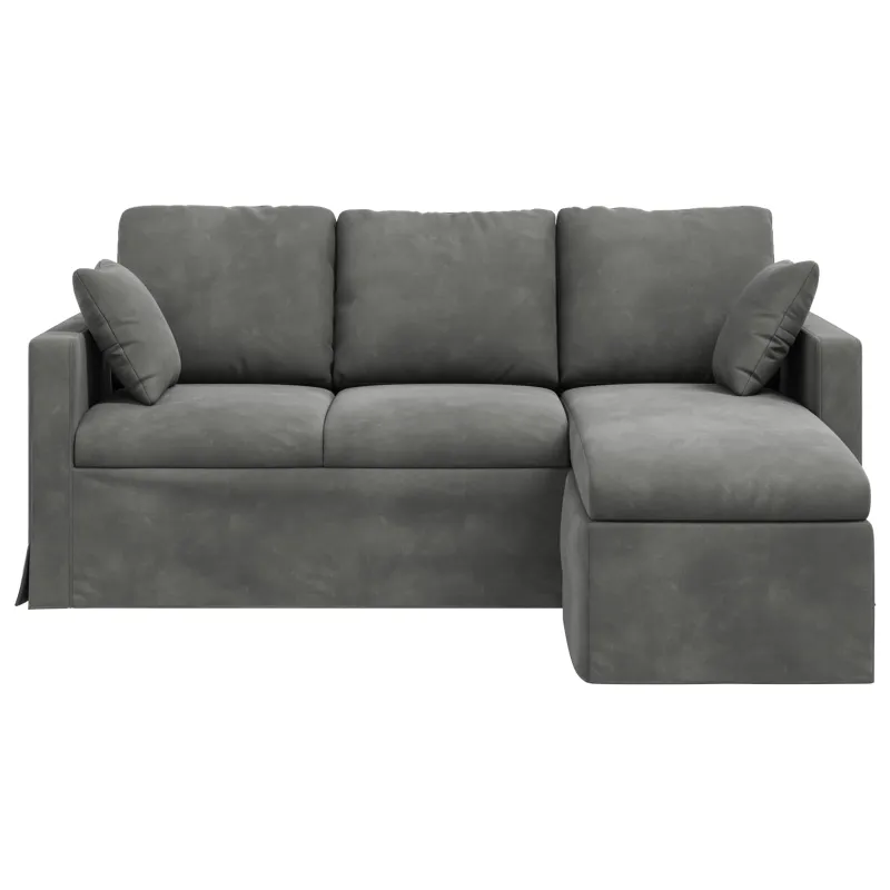 Sofa Tamsiai pilka 178 x 134 x 80 cm Aksomas