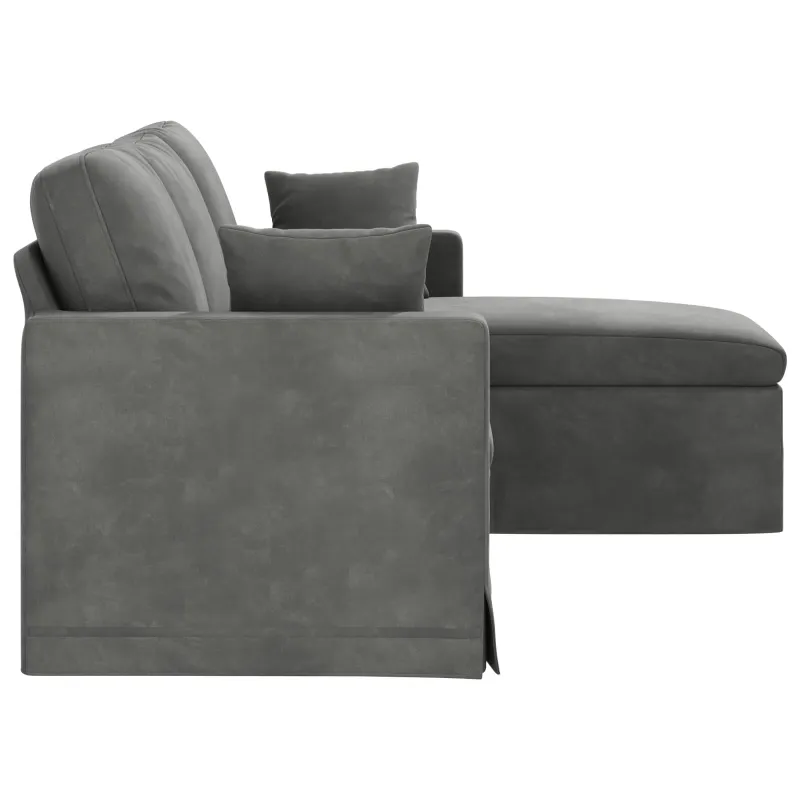 Sofa Tamsiai pilka 178 x 134 x 80 cm Aksomas