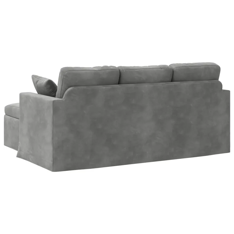 Sofa Tamsiai pilka 178 x 134 x 80 cm Aksomas