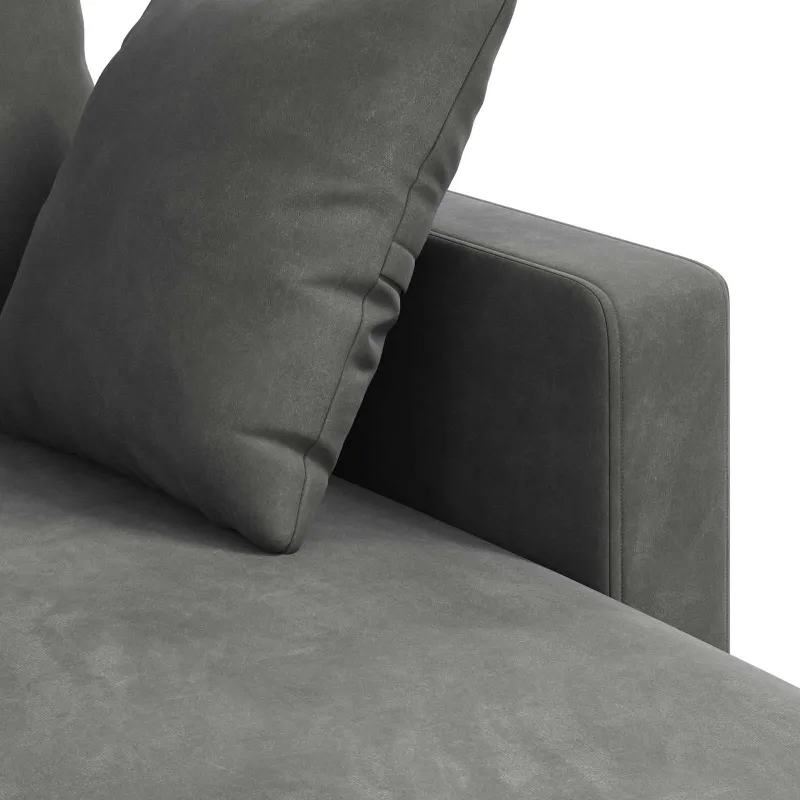 Sofa Tamsiai pilka 178 x 134 x 80 cm Aksomas