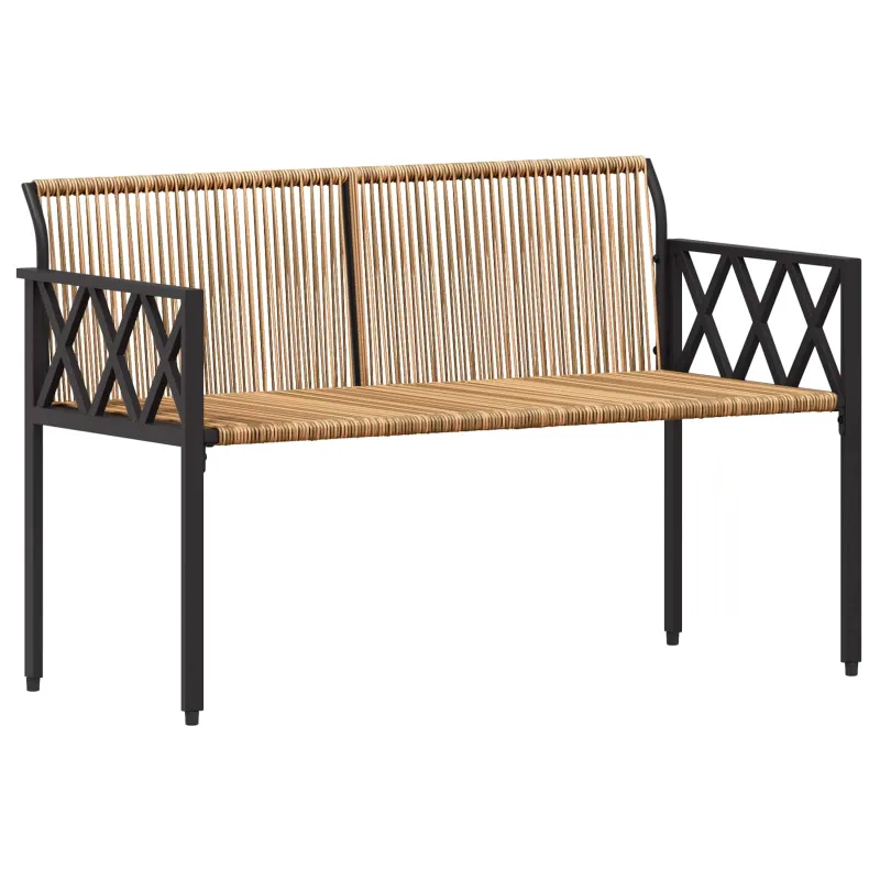 Lauko baldų komplektas 4 pcs Ruda ir Kremavimo Balta