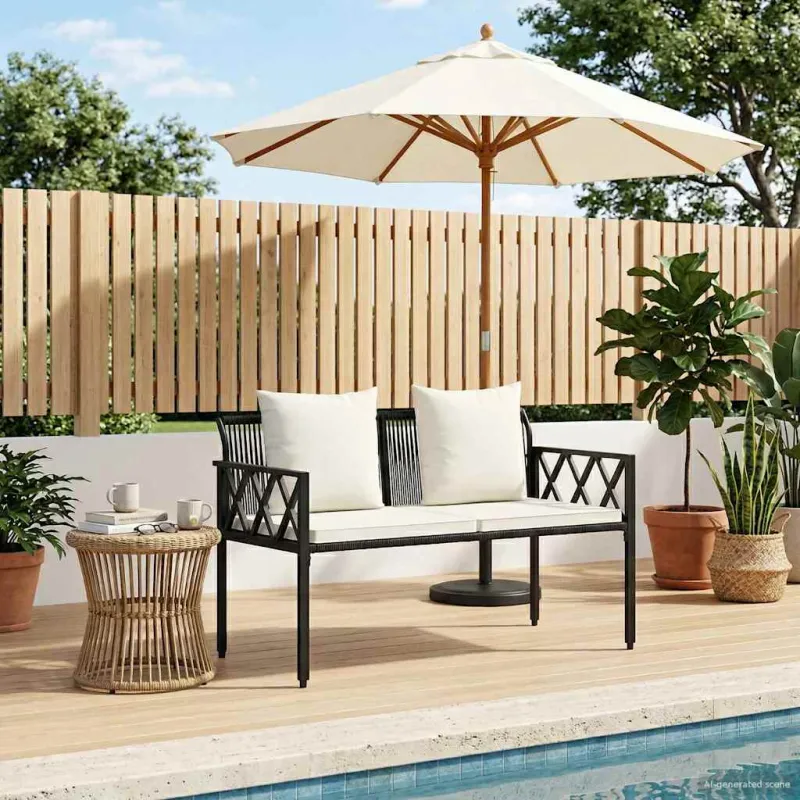 Lauko suoleliai 2 -Seater 116 x 56 x 75 cm poliratanas