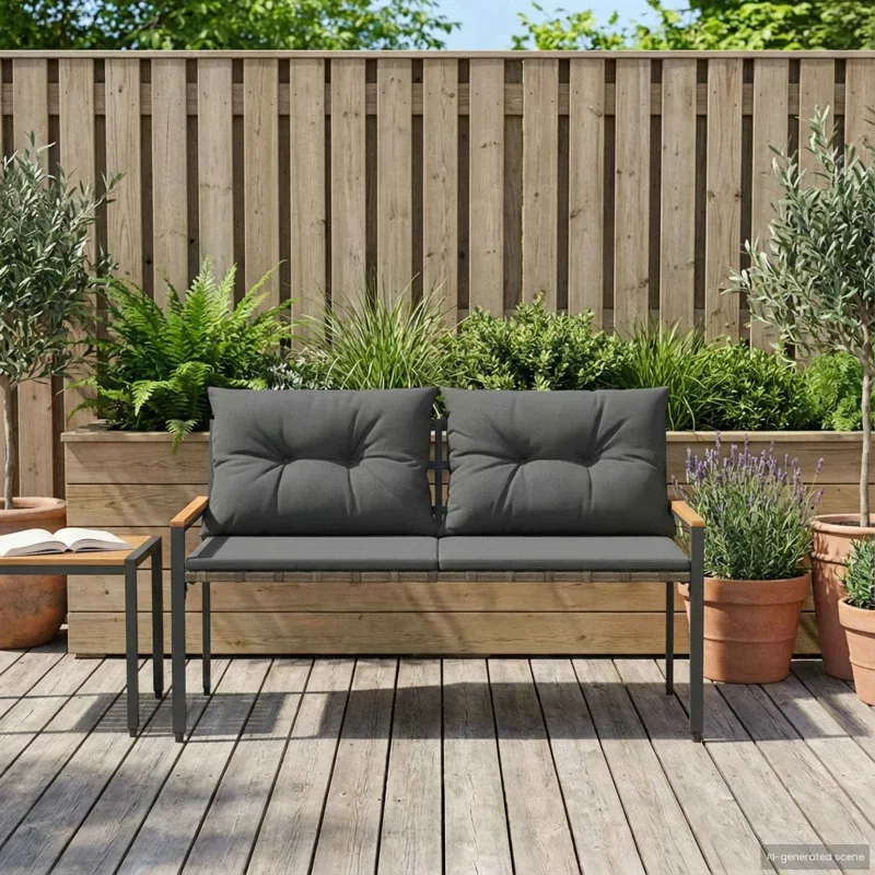 Lauko suolas 2 -Seater 116 x 67,5 x 72 cm poliratanas