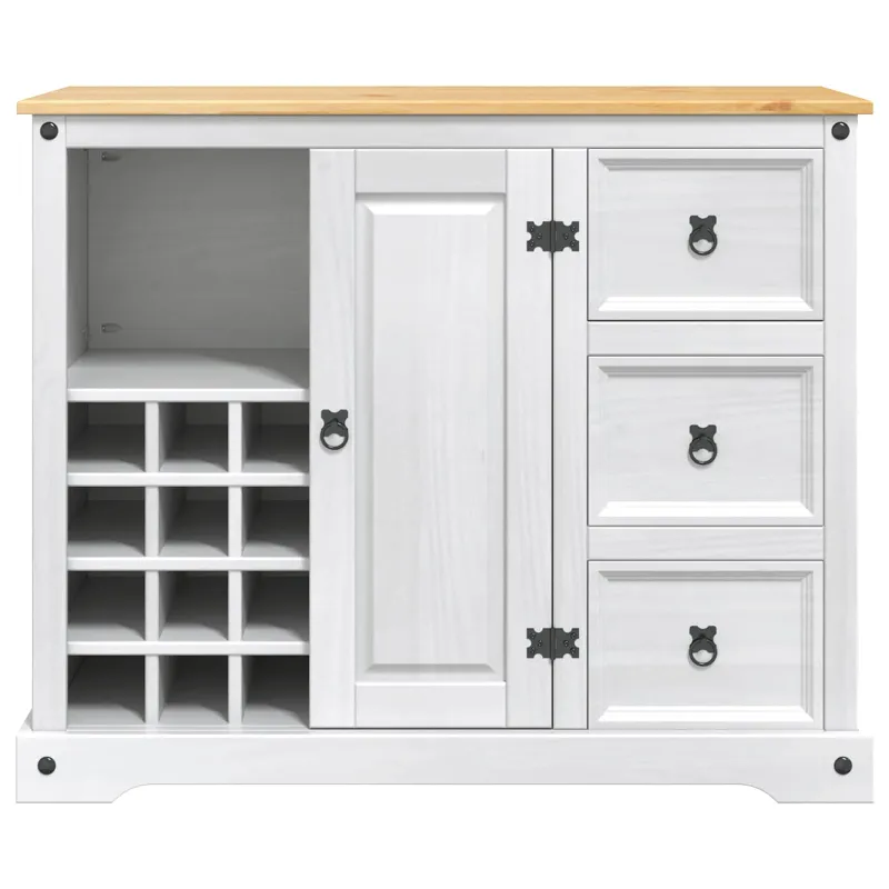 Virtuvės saugojimas Balta ir medaus vašku 112 x 70 x 91,5 cm