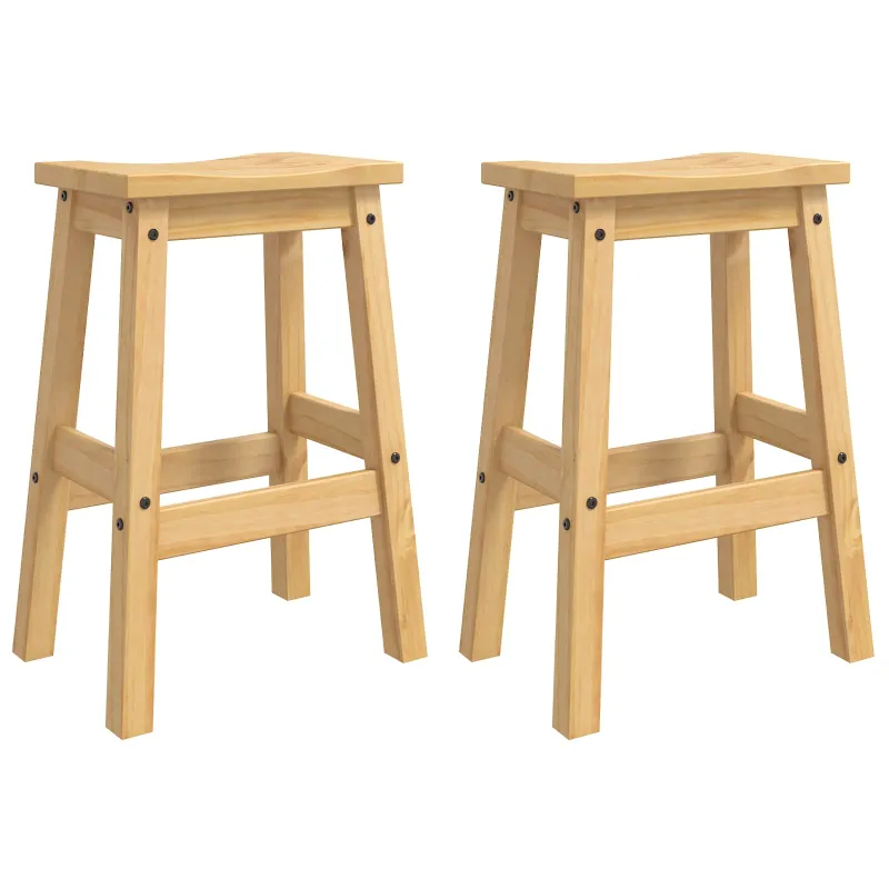 Baro taburetė 2 pcs Medaus vaškas 44 x 30 x 63 cm Kietas pušis