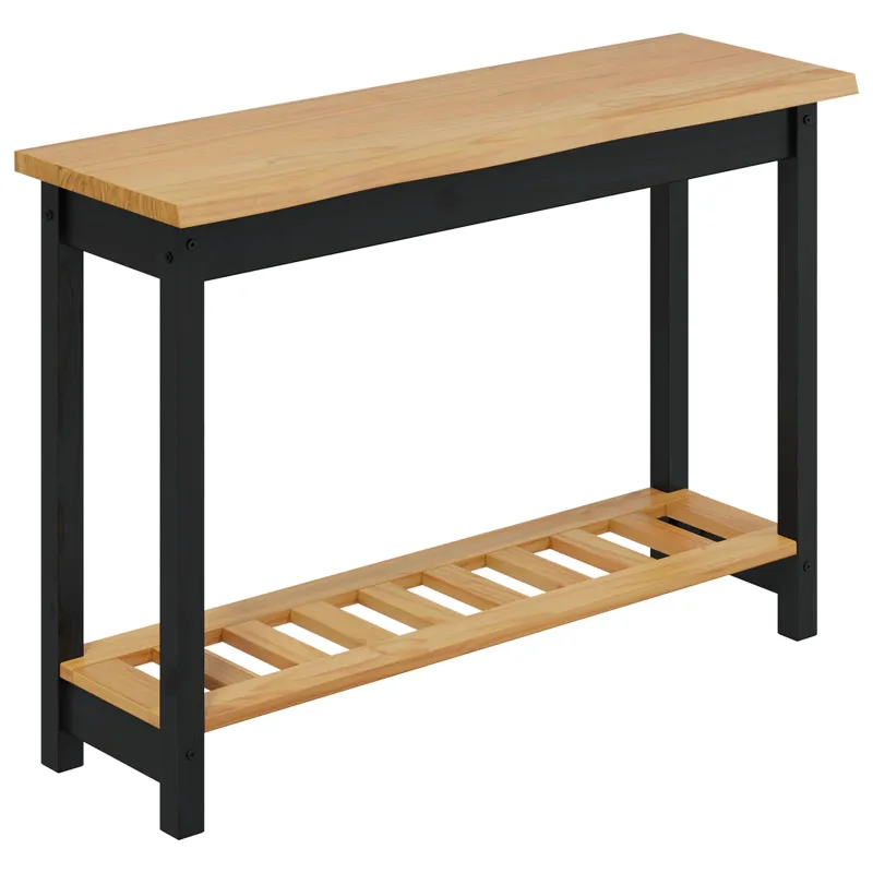 Konsolinis stalas su lentyna EKAI Juoda 112 x 35 x 76 cm