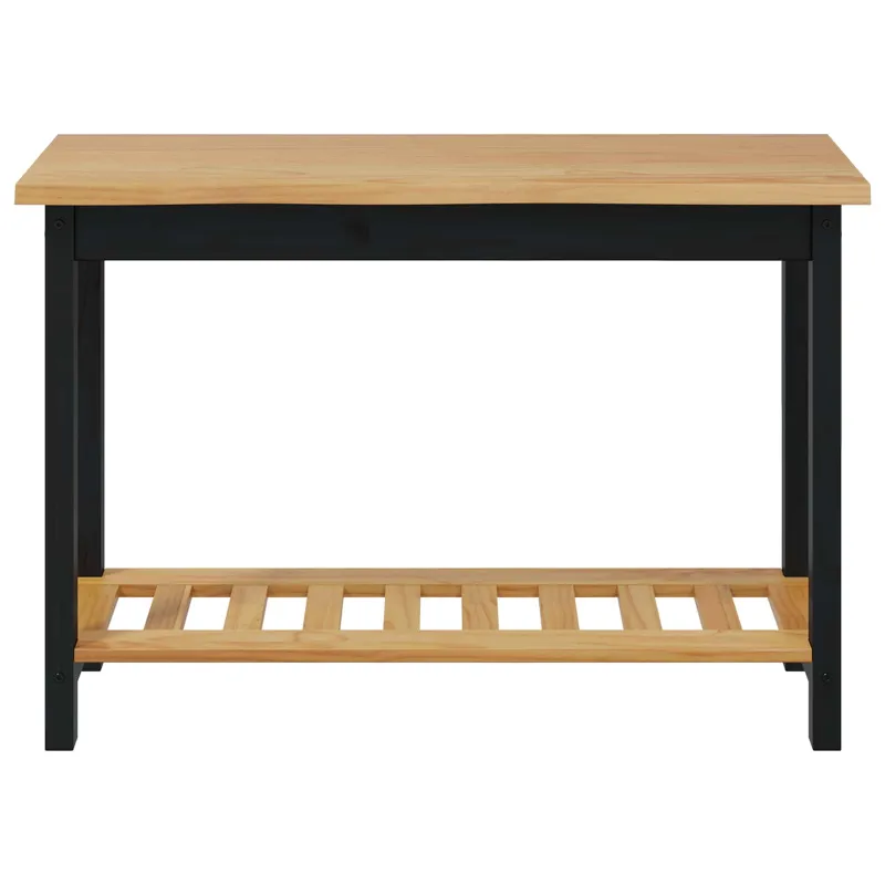 Konsolinis stalas su lentyna EKAI Juoda 112 x 35 x 76 cm