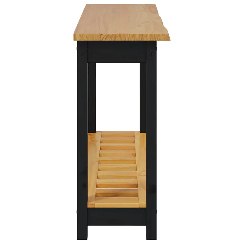Konsolinis stalas su lentyna EKAI Juoda 112 x 35 x 76 cm