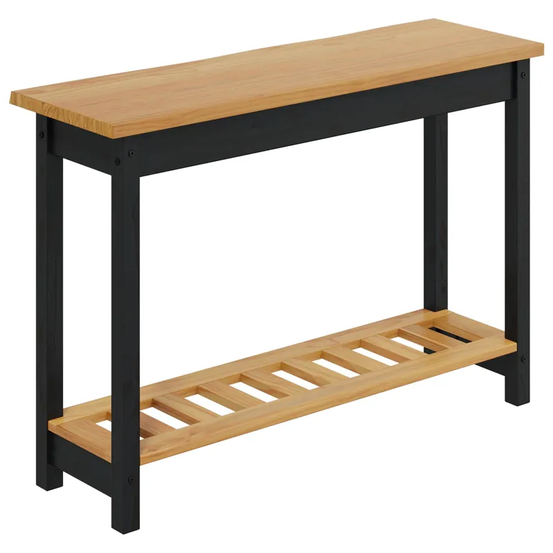 Konsolinis stalas su lentyna EKAI Juoda 112 x 35 x 76 cm