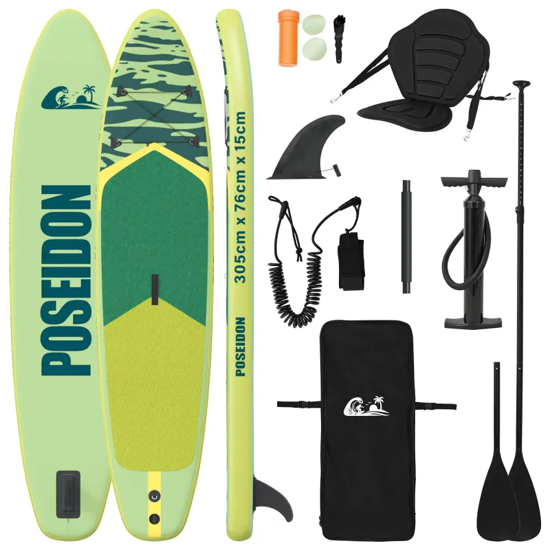 SUP lenta su sėdyne 2-in-1 POSEIDON 305 x 76 x 15 cm Žalia