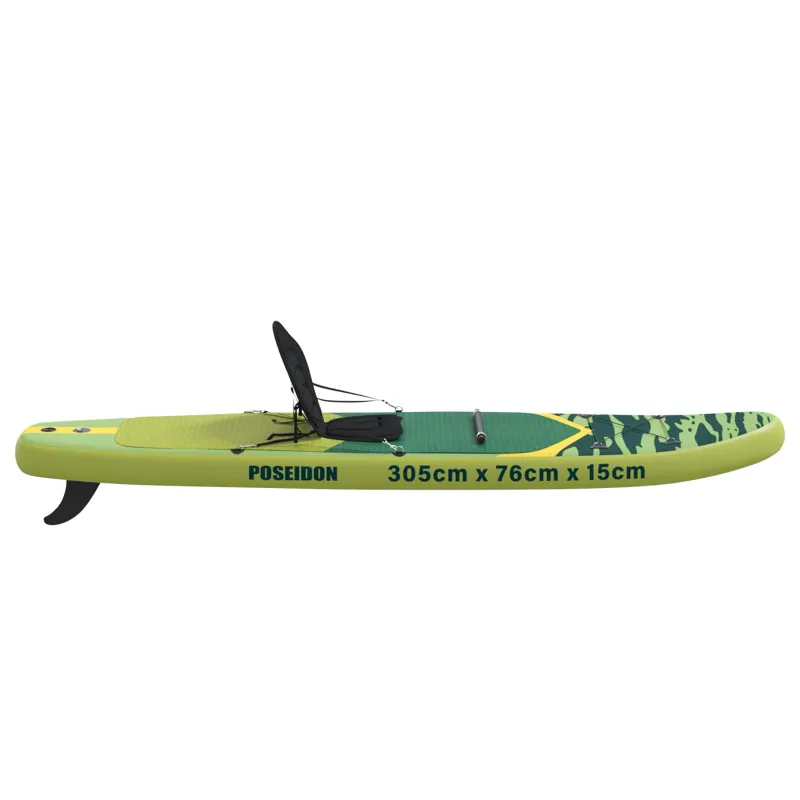 SUP lenta su sėdyne 2-in-1 POSEIDON 305 x 76 x 15 cm Žalia