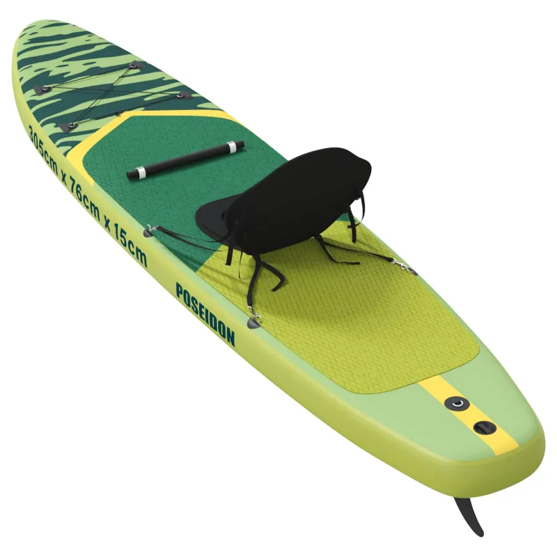 SUP lenta su sėdyne 2-in-1 POSEIDON 305 x 76 x 15 cm Žalia