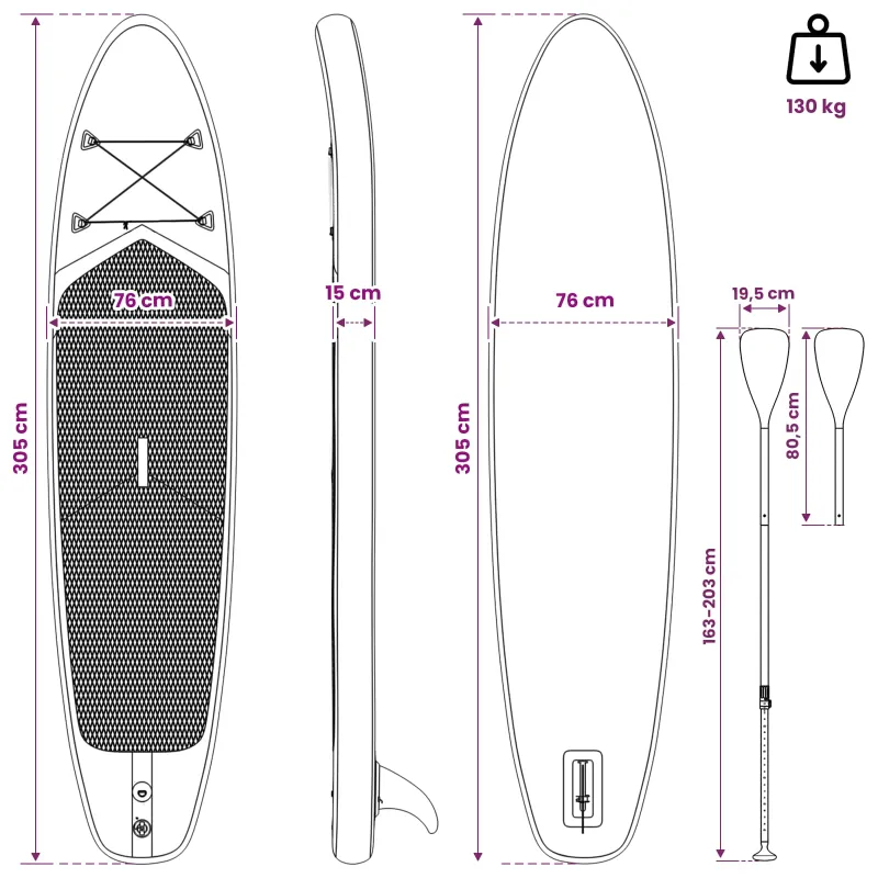 SUP lenta su sėdyne 2-in-1 TRITON 305 x 76 x 15 cm Mėlyna