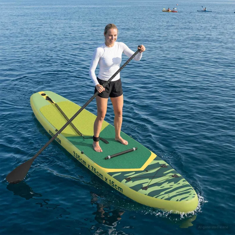 SUP lenta su sėdyne 2-in-1 POSEIDON 335 x 76 x 15 cm Žalia