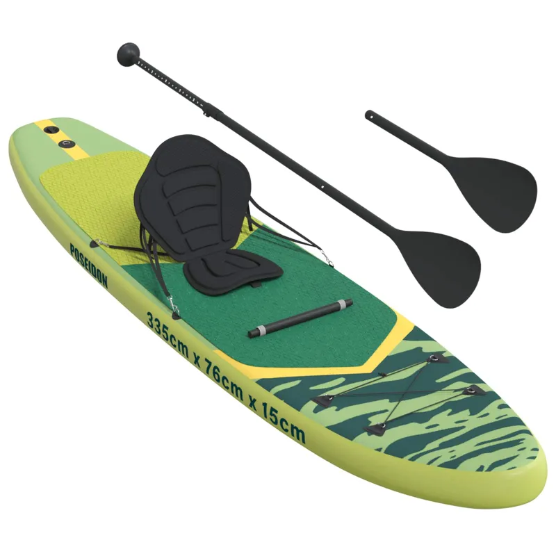 SUP lenta su sėdyne 2-in-1 POSEIDON 335 x 76 x 15 cm Žalia