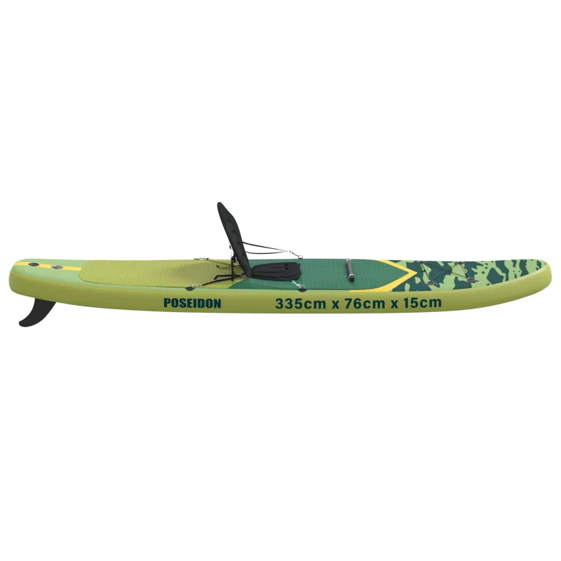 SUP lenta su sėdyne 2-in-1 POSEIDON 335 x 76 x 15 cm Žalia