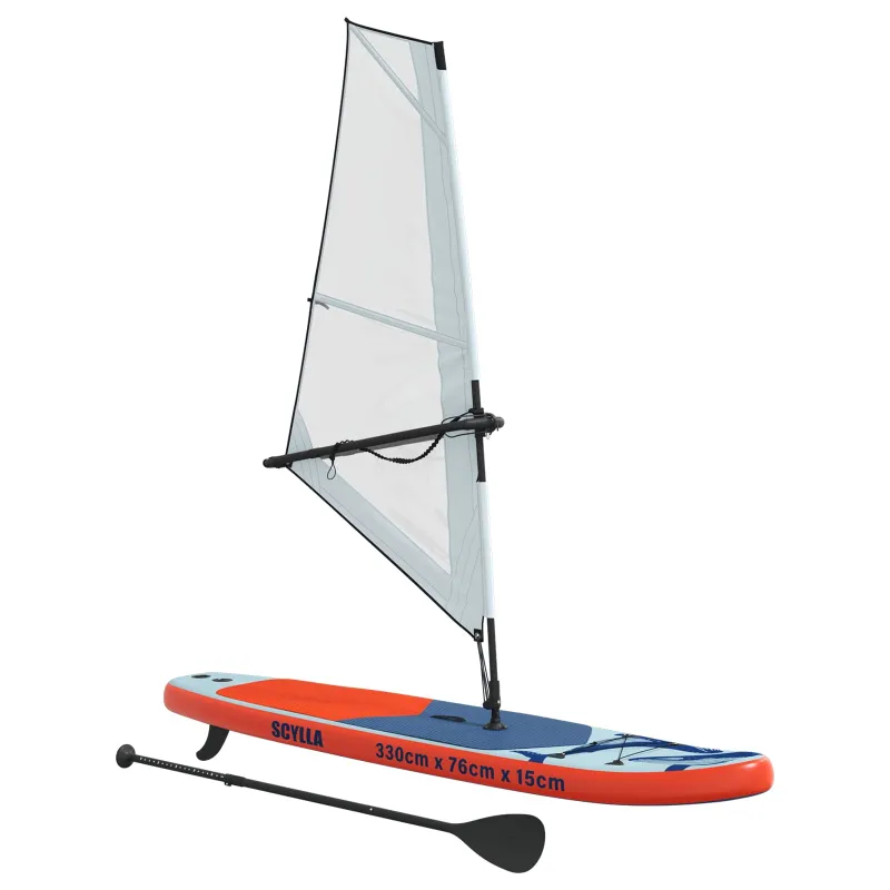 Pripučiamas SUP lenta su burės SCYLLA 330 x 76 x 15 cm Mėlyna