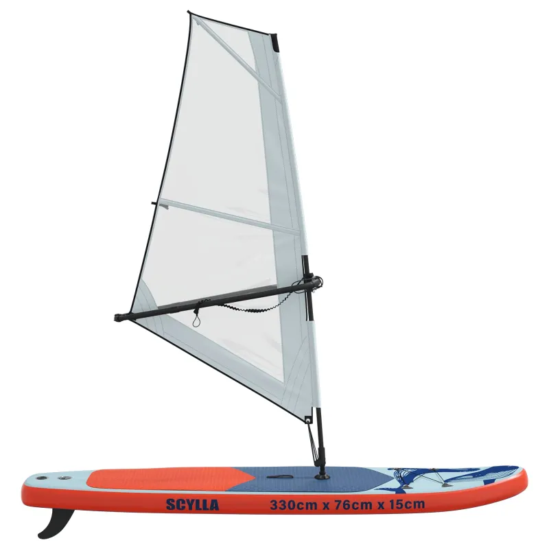 Pripučiamas SUP lenta su burės SCYLLA 330 x 76 x 15 cm Mėlyna