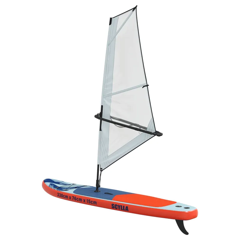 Pripučiamas SUP lenta su burės SCYLLA 330 x 76 x 15 cm Mėlyna