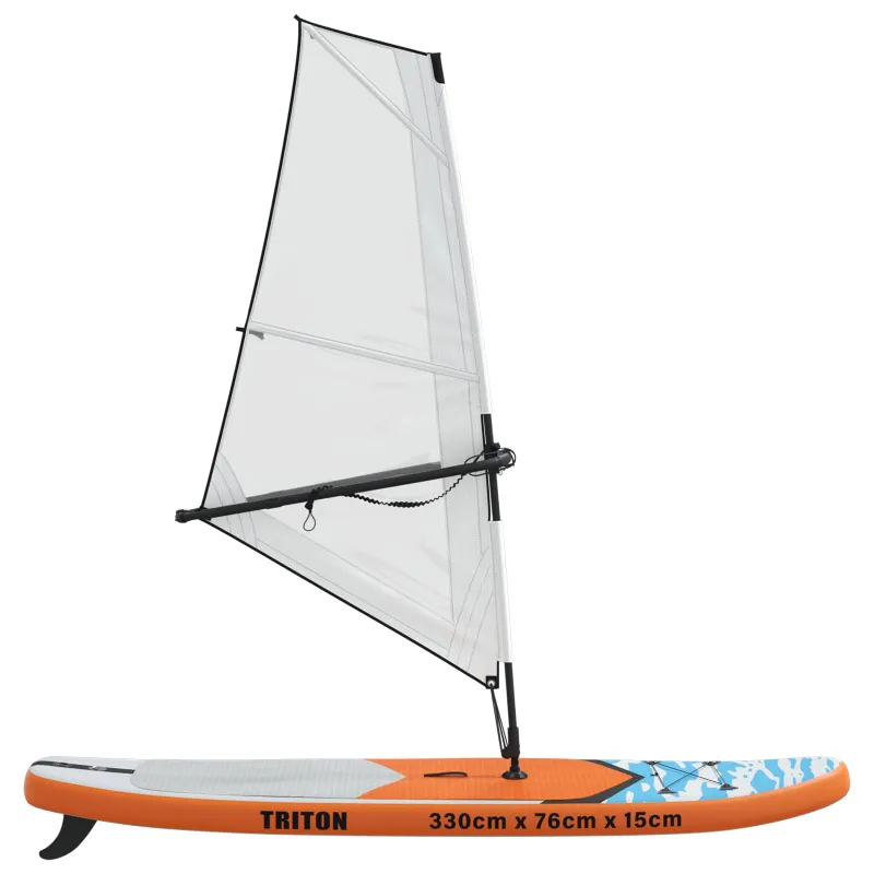Pripučiamas SUP lenta su burės TRITON 330 x 76 x 15 cm Mėlyna
