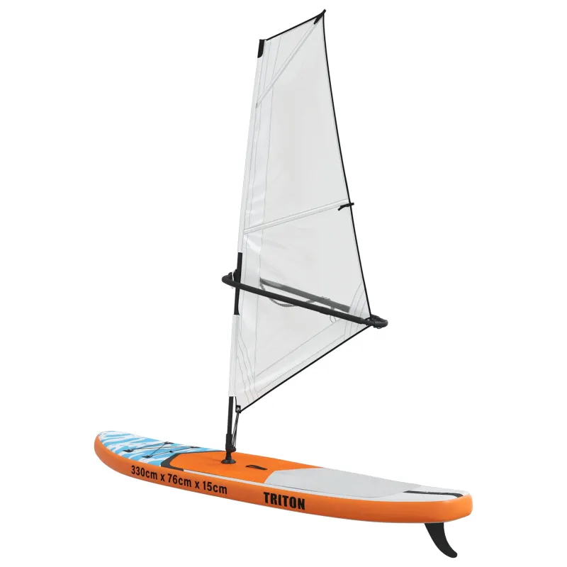 Pripučiamas SUP lenta su burės TRITON 330 x 76 x 15 cm Mėlyna