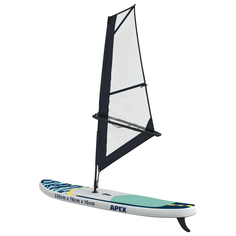 Pripučiamas SUP lenta su burės APEX 330 x 76 x 15 cm Mėlyna