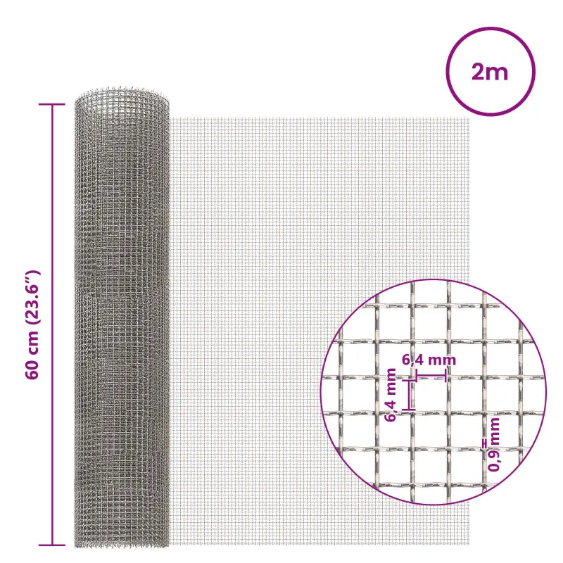 Tinklinis ekranas 60 x 200 cm 3 Mesh Nerūdijantis plienas 201