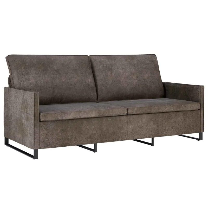 3 vietų sofa Tamsiai pilka 190 x 81 x 82 cm Dirbtinė zomša