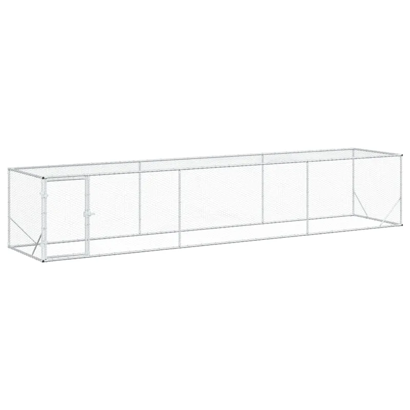 Vištų kiemas Sidabrinė 500 x 100 x 100 cm Galvanizuotas plienas