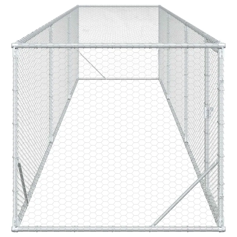 Vištų kiemas Sidabrinė 500 x 100 x 100 cm Galvanizuotas plienas
