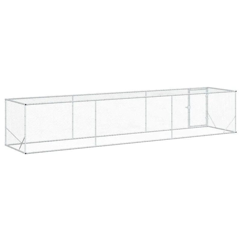 Vištų kiemas Sidabrinė 500 x 100 x 100 cm Galvanizuotas plienas