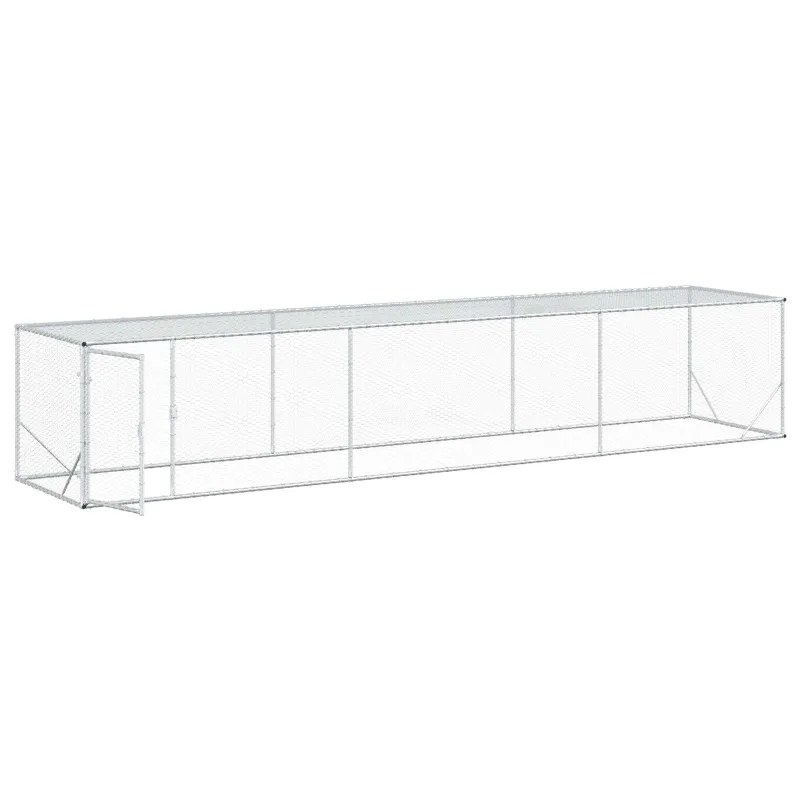 Vištų kiemas Sidabrinė 500 x 100 x 100 cm Galvanizuotas plienas