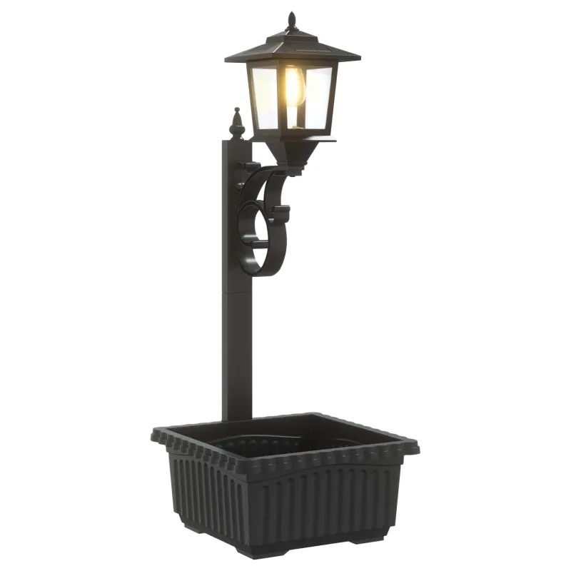 Stulpelis su Gėlynu Juoda 29 x 28 x 74 cm ABS ir PP