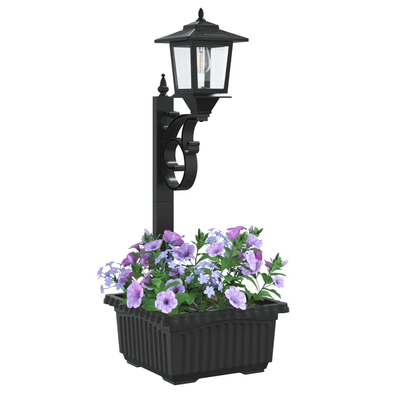 Stulpelis su Gėlynu Juoda 29 x 28 x 74 cm ABS ir PP
