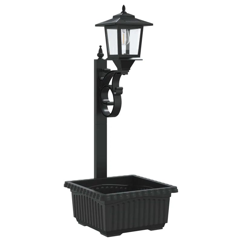 Stulpelis su Gėlynu Juoda 29 x 28 x 74 cm ABS ir PP