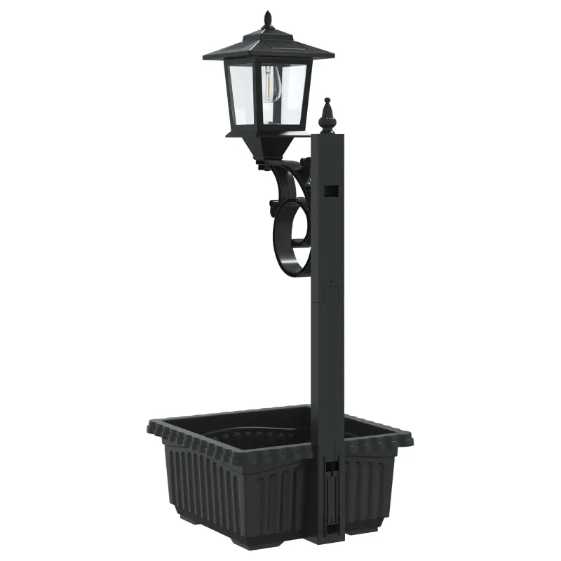 Stulpelis su Gėlynu Juoda 29 x 28 x 74 cm ABS ir PP