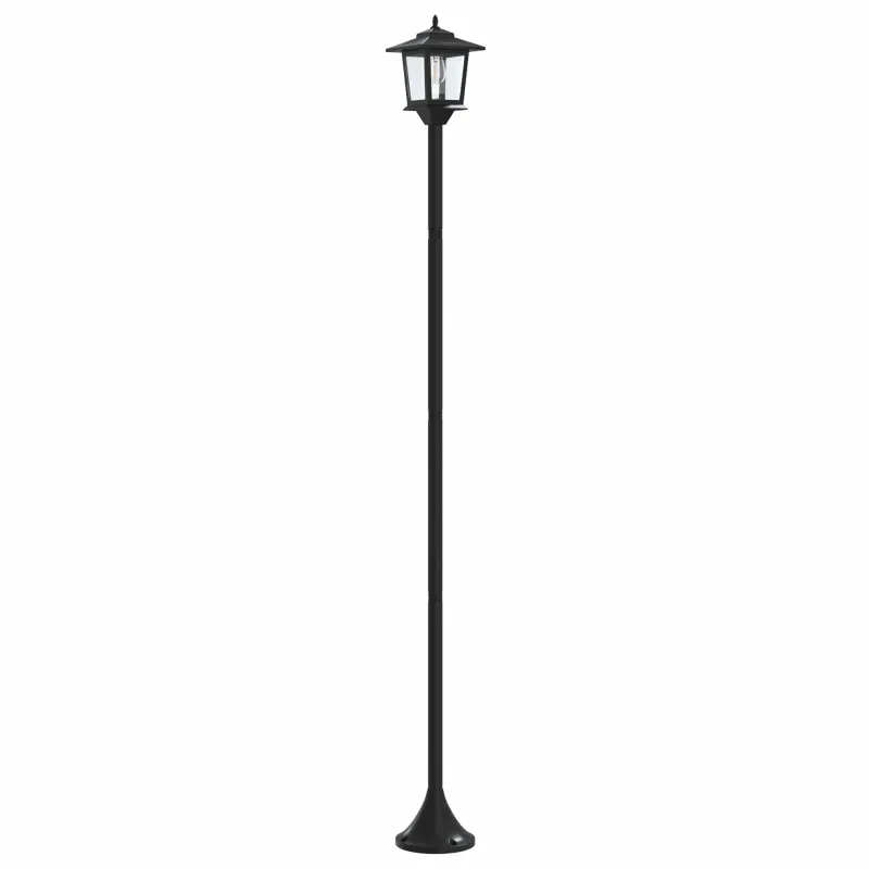 Lamp Post Set with LED Bulb 2 vnt. Juoda 16 x 16 x 156 cm