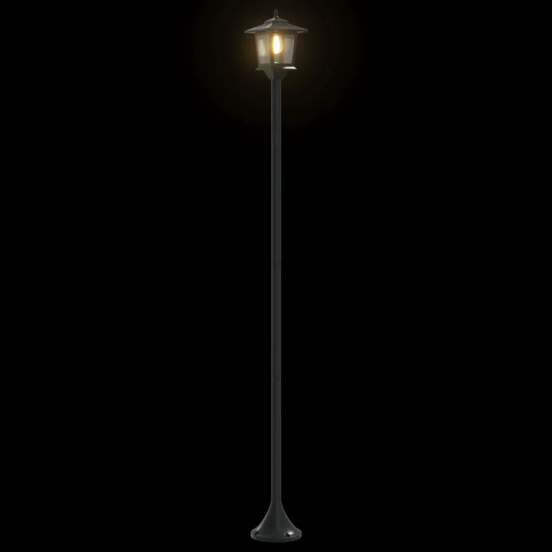 Lamp Post Set with LED Bulb 2 vnt. Juoda 16 x 16 x 156 cm