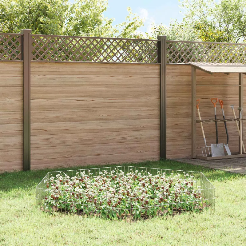 Sodo tvoros plokštė 48 pcs Galvanizuotas plienas Sidabrinė