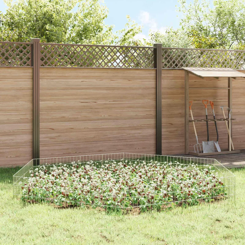 Sodo tvora su kuoliukais 48 pcs 35 x 30 cm Mesh Sidabrinė