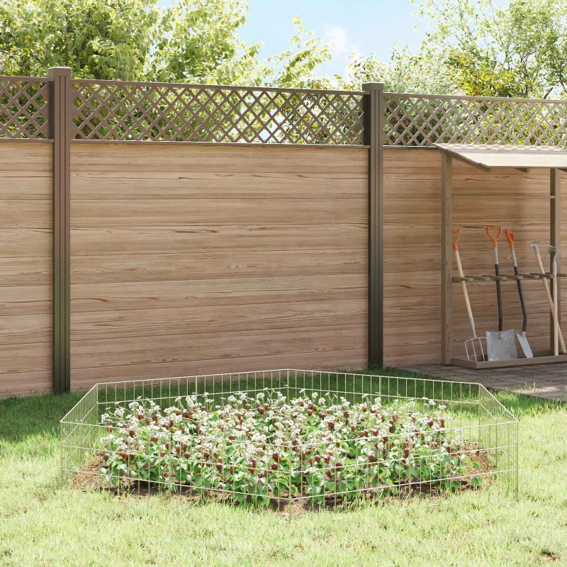 Sodo tvora su kuoliukais 24 pcs 55 x 30 cm Mesh Sidabrinė